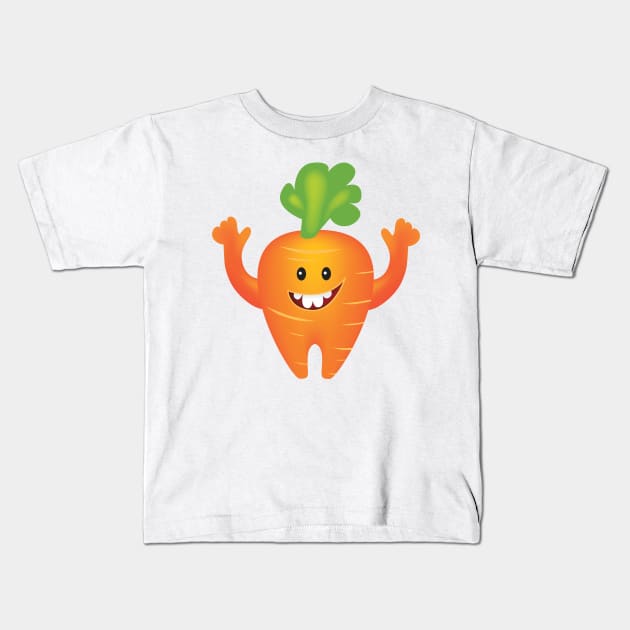 Crazy Carrot! Kids T-Shirt by SWON Design